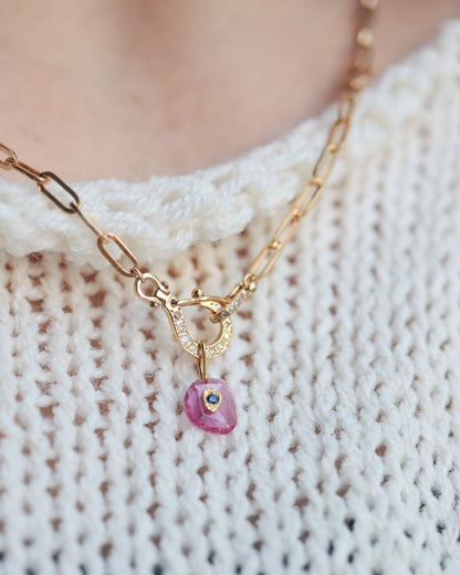 Flat Necklace - Ruby -