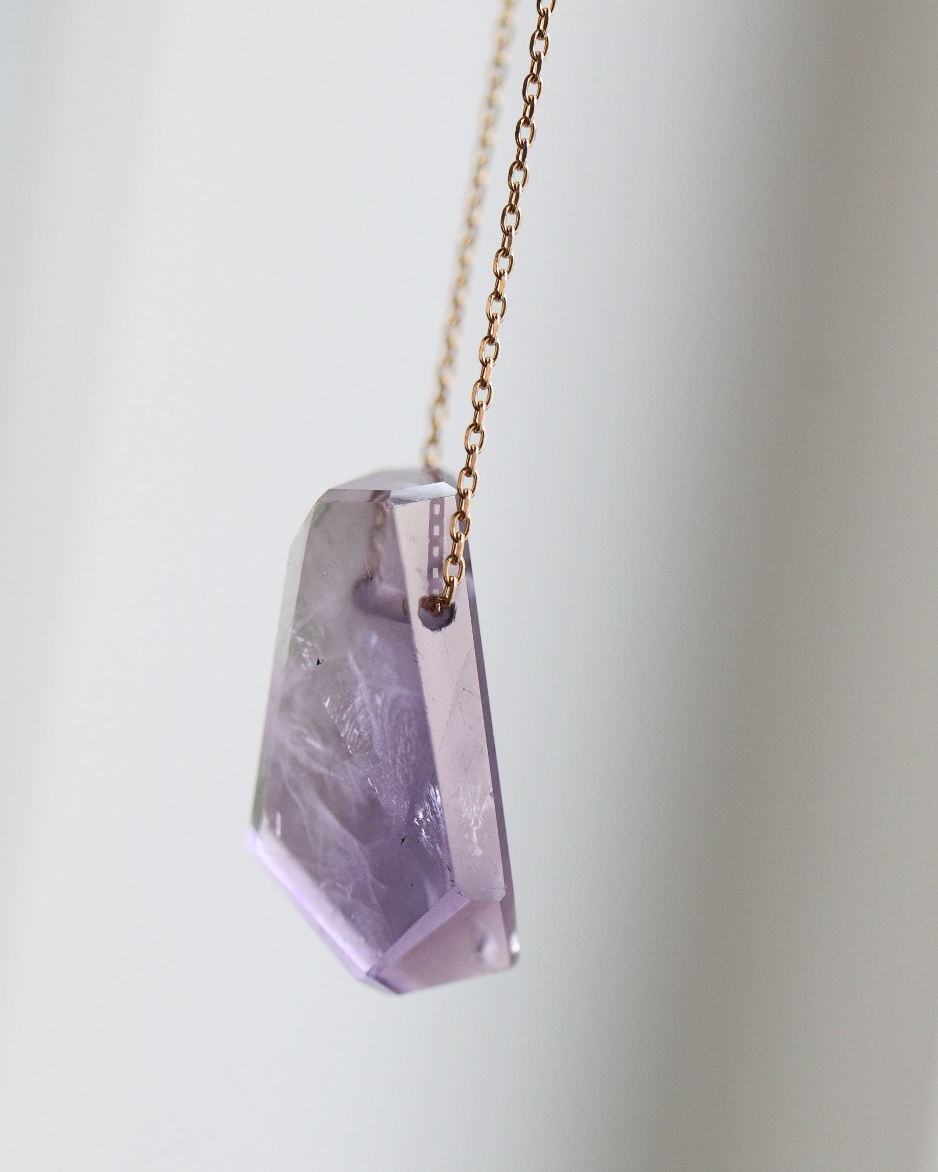 Rock Necklace - Amethyst -