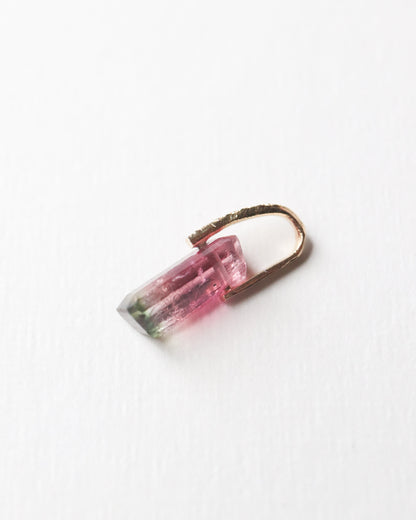 Hibiki Stone Necklace - Bicolor Tourmaline / Diamond -