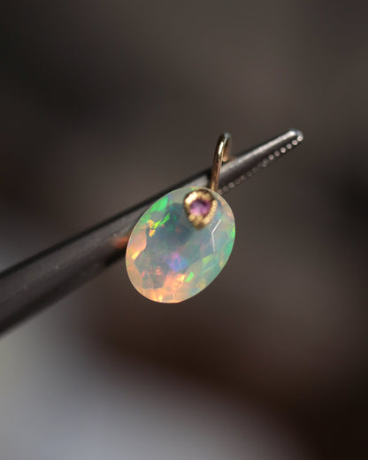 Flat Necklace - Opal -