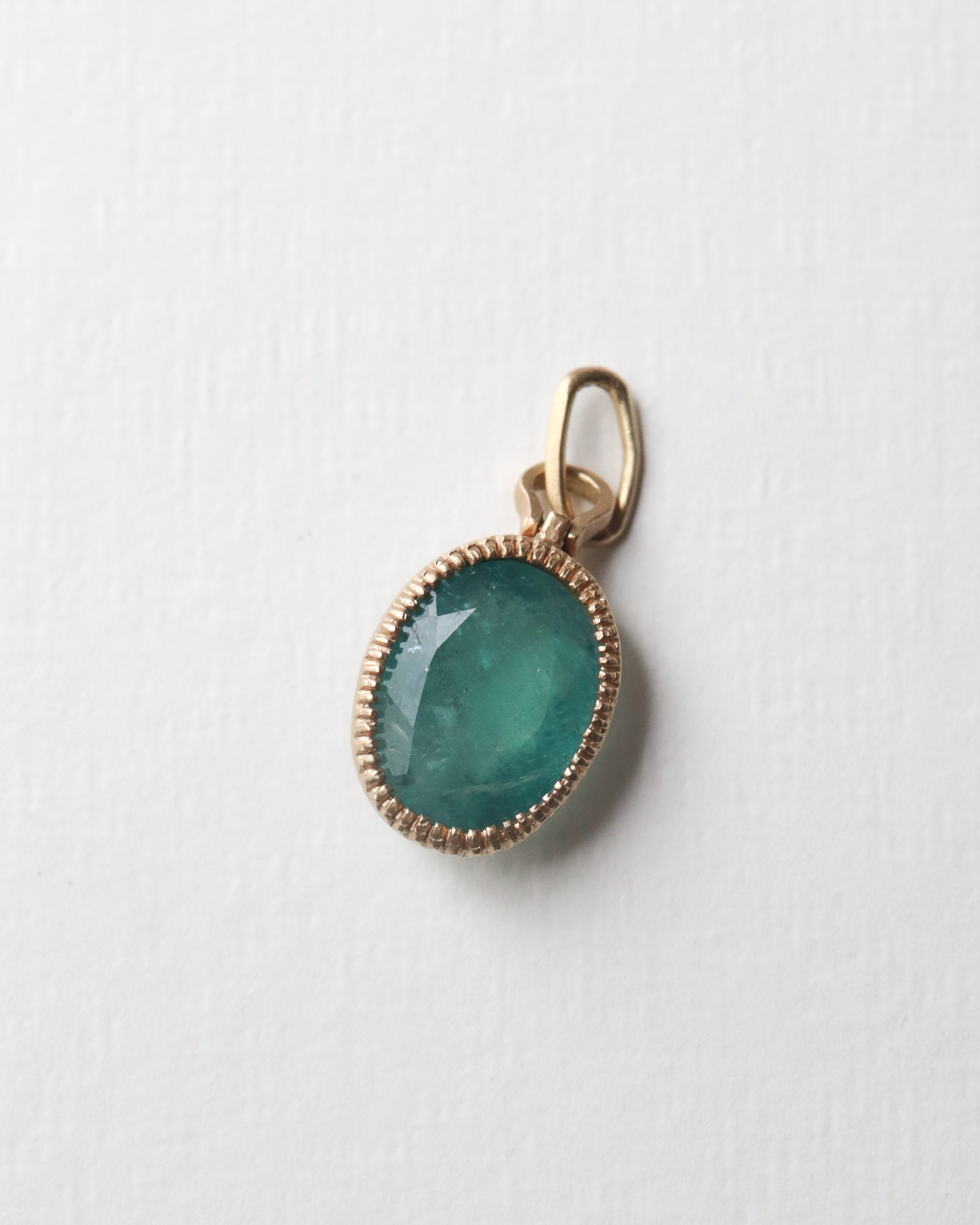 HorseShoe Milgrain Necklace - Grandidierite -
