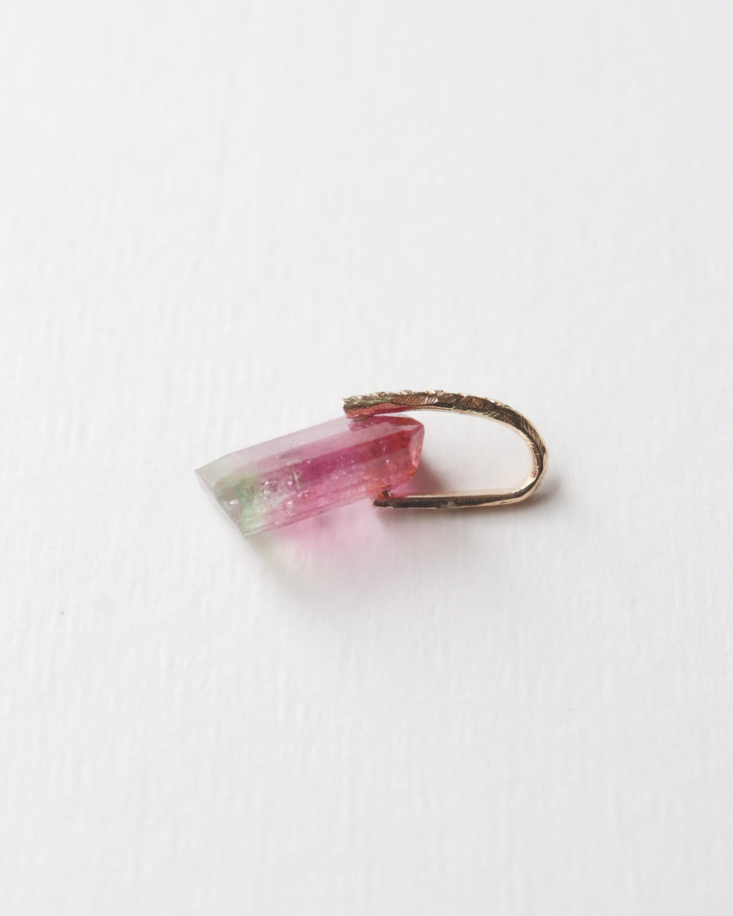 Hibiki Stone Necklace - Bicolor Tourmaline / Diamond -