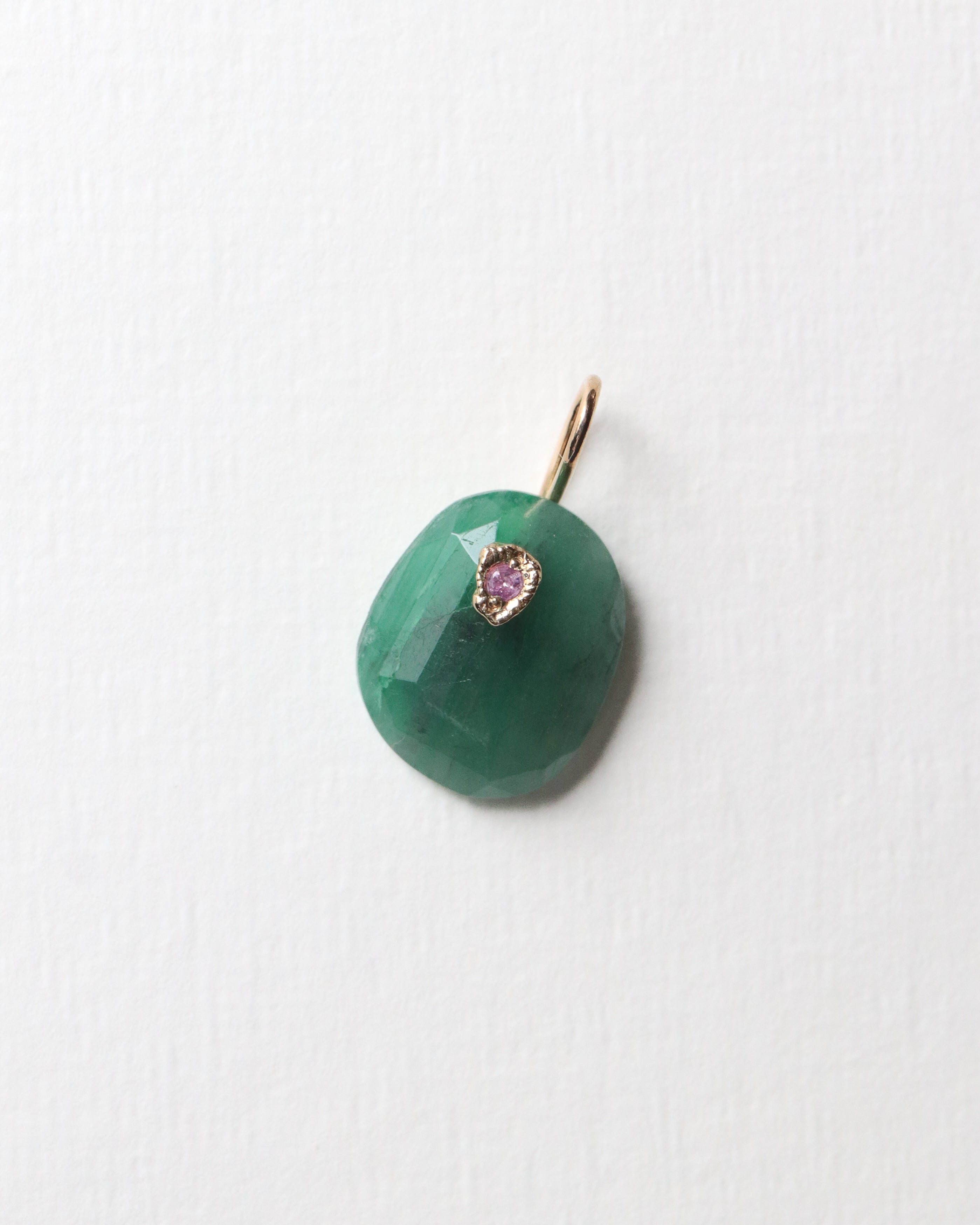 Flat Necklace - Emerald -