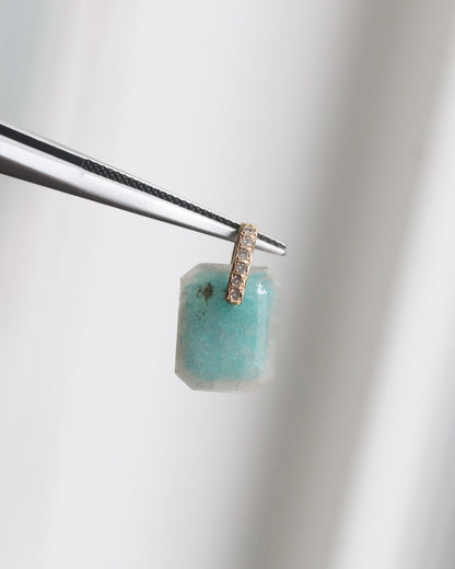 Hibiki Stone Necklace - Paraiba Tourmaline Matrix / Diamond -