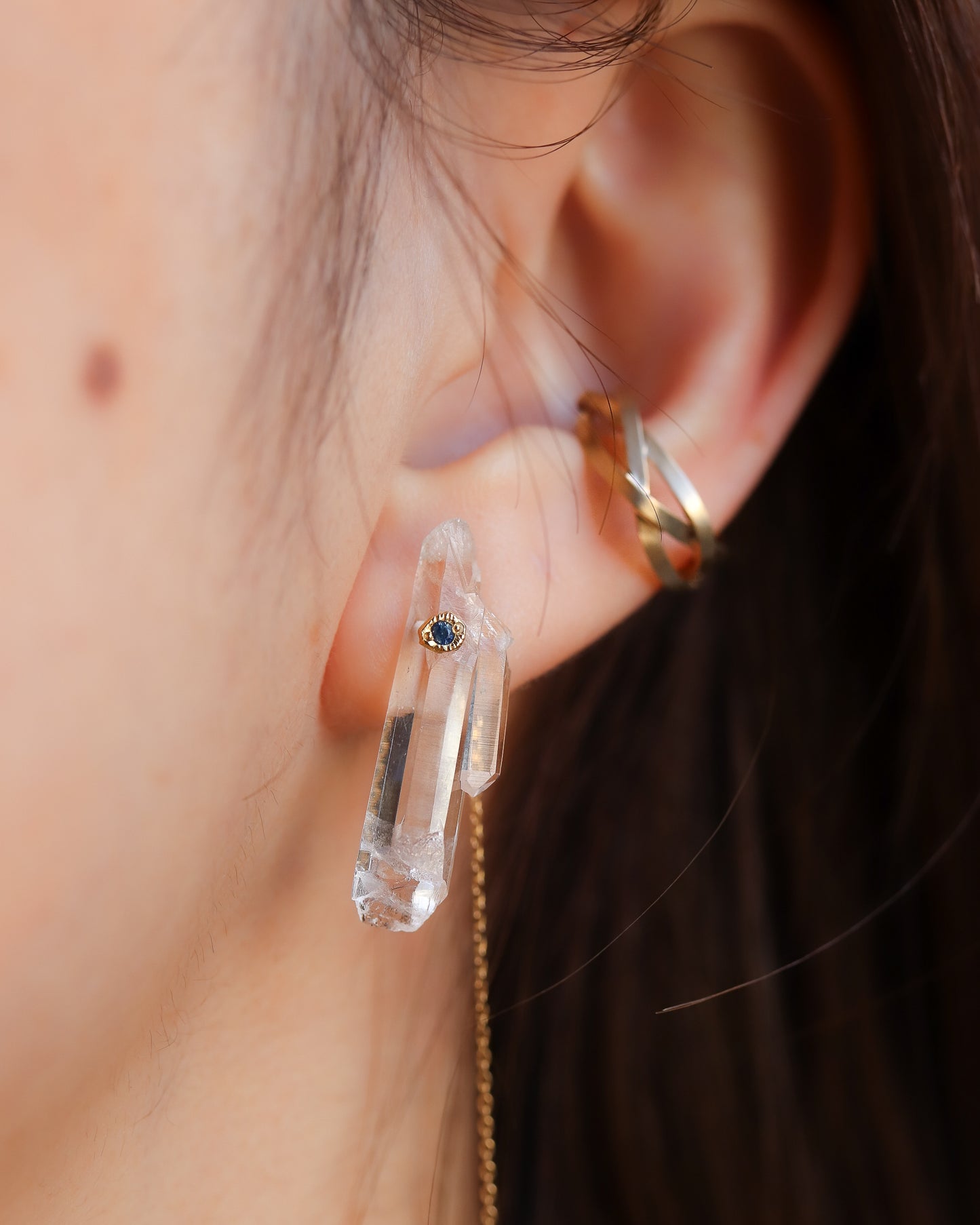 Flat Pierced Earring - Quartz -【C】