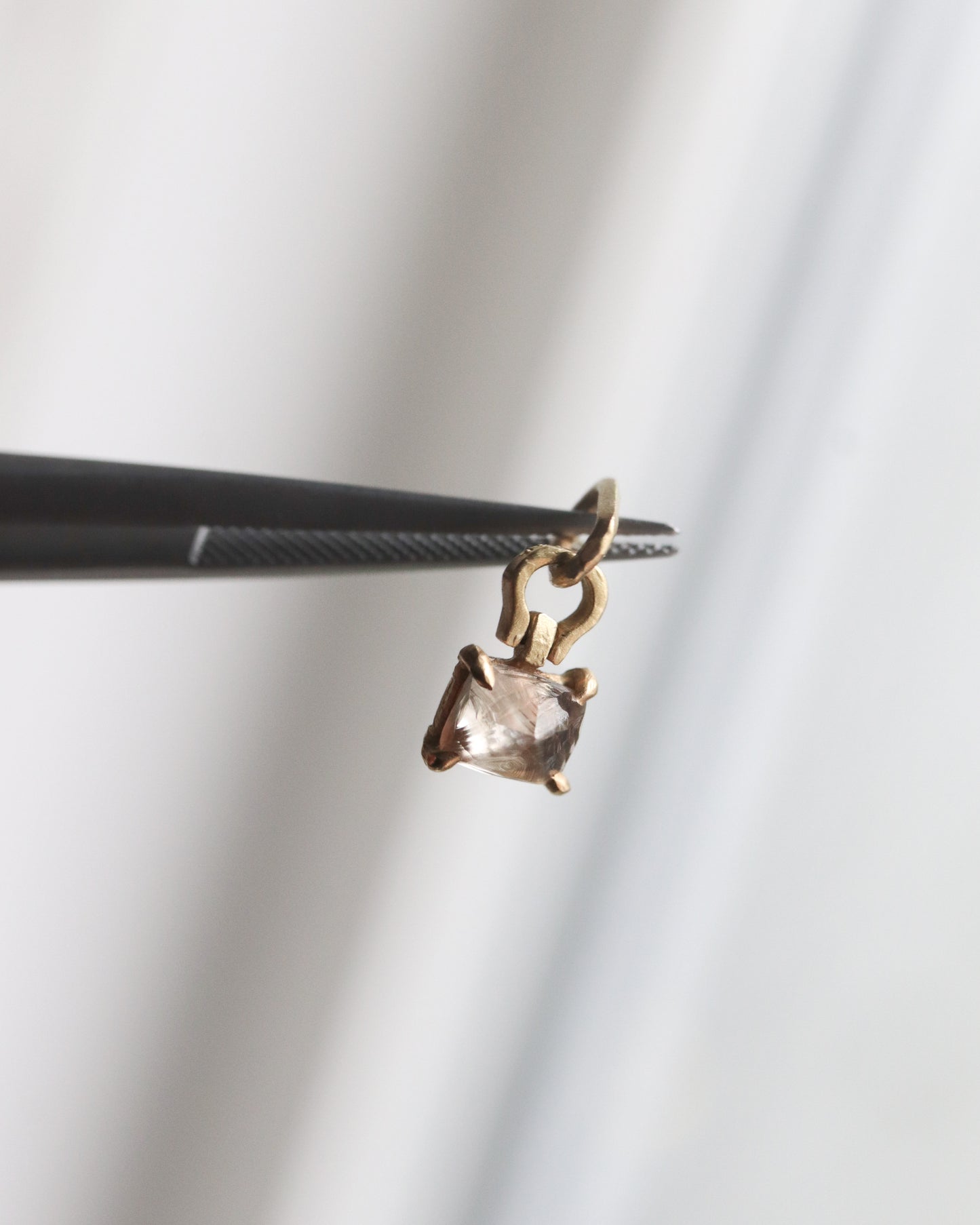 HorseShoe Prong Necklace - Diamond -