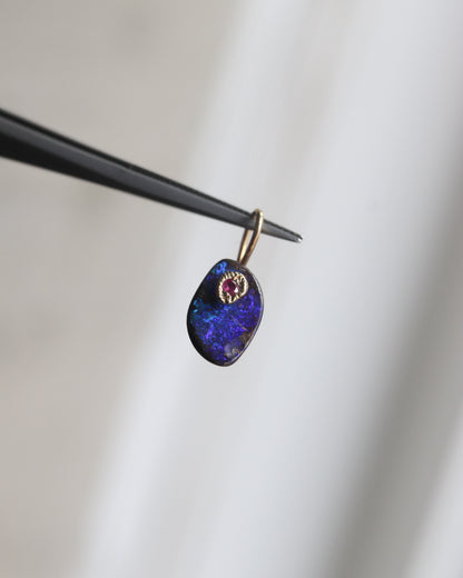 Flat Necklace - Boulder Opal -