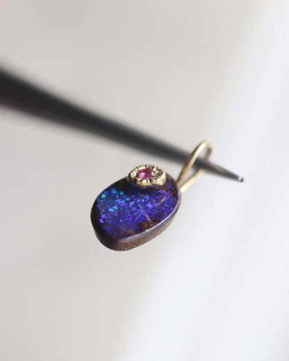 Flat Necklace - Boulder Opal -