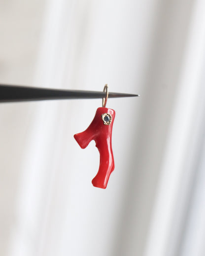 Flat Necklace - Coral -