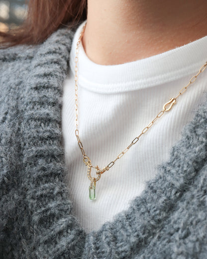 Hibiki Necklace Top - Green Garnet -