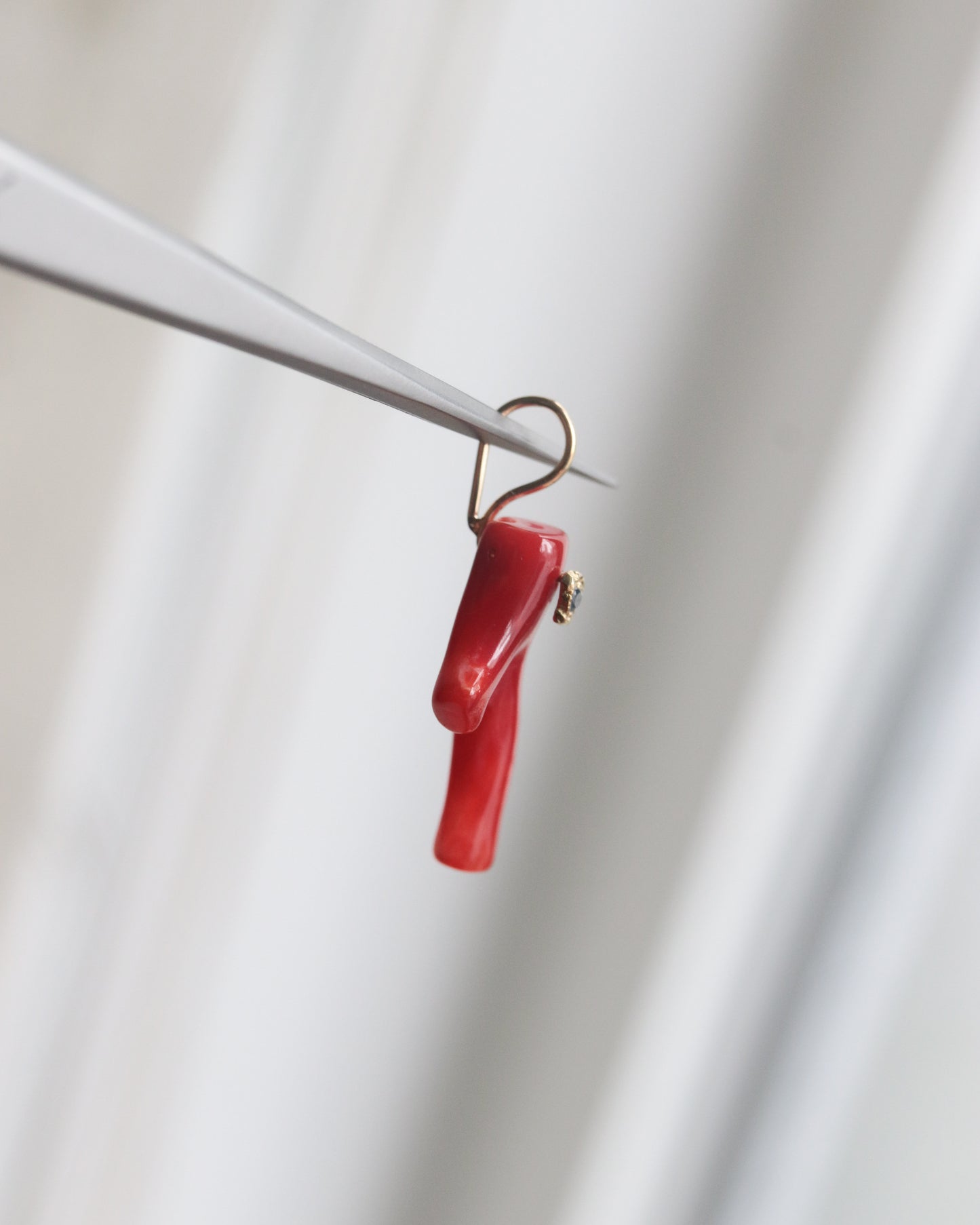 Flat Necklace - Coral -