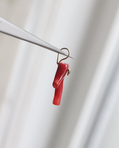 Flat Necklace - Coral -