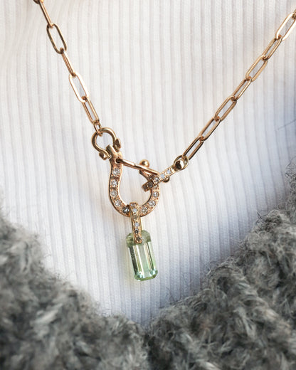 Hibiki Necklace Top - Green Garnet -