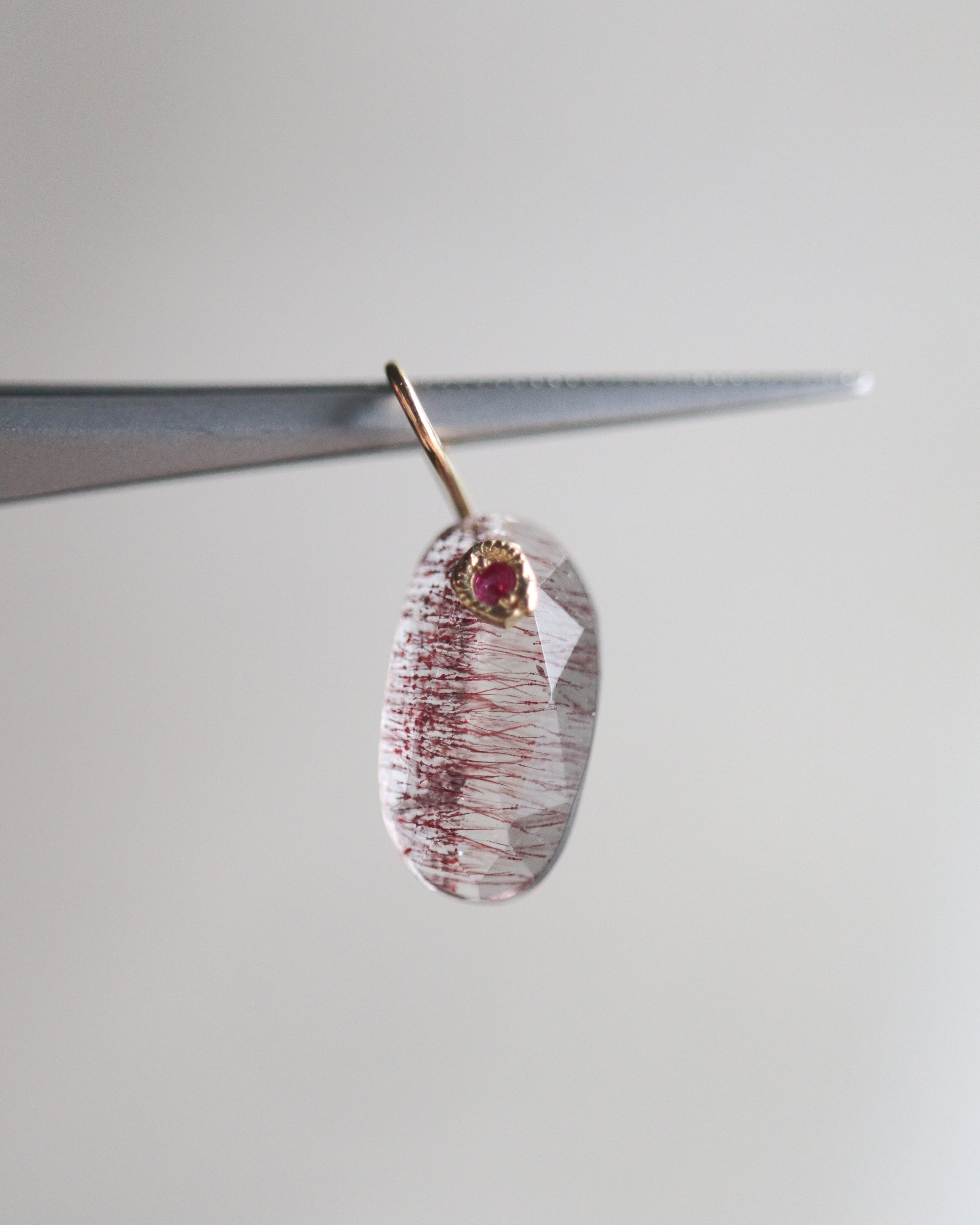 Flat Necklace - Strawberry Quartz - – MONAKA jewellery