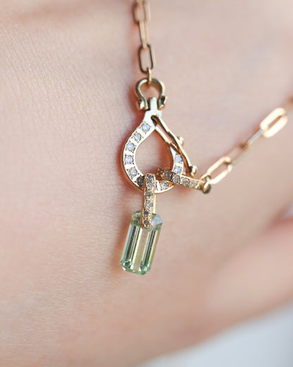 Hibiki Necklace Top - Green Garnet -