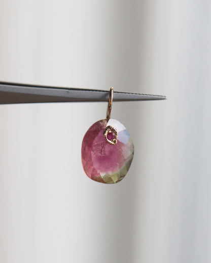 Flat Necklace - Bicolor Tourmaline -
