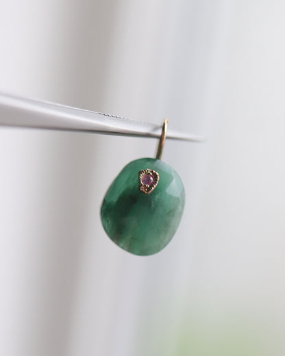 Flat Necklace - Emerald -