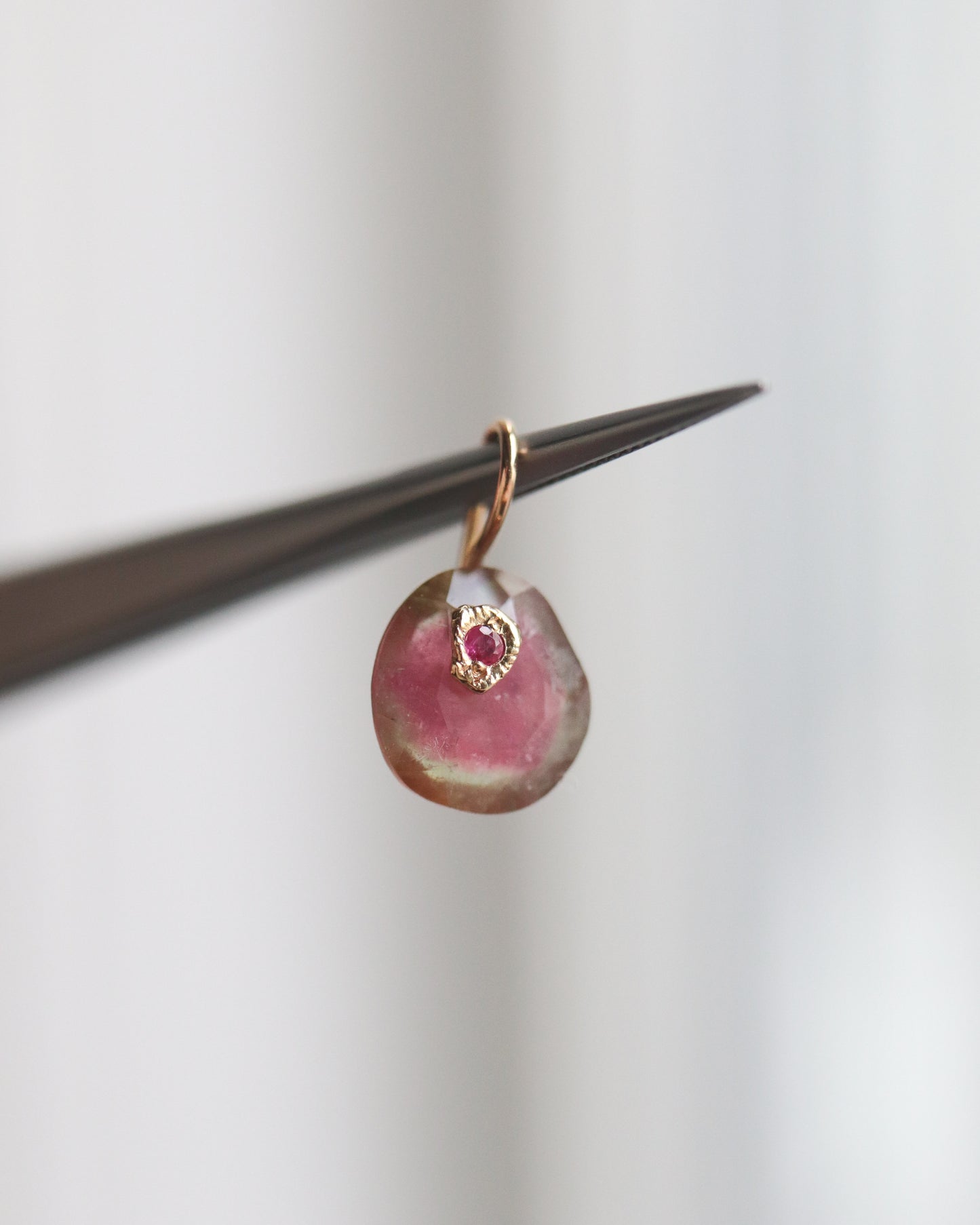 Flat Necklace - Bicolor Tourmaline -