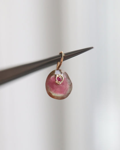 Flat Necklace - Bicolor Tourmaline -