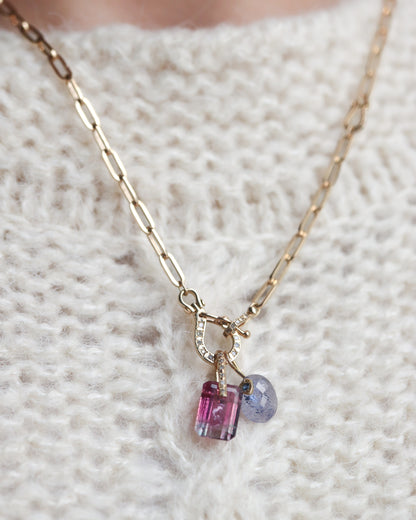 Flat Necklace - Tanzanite -