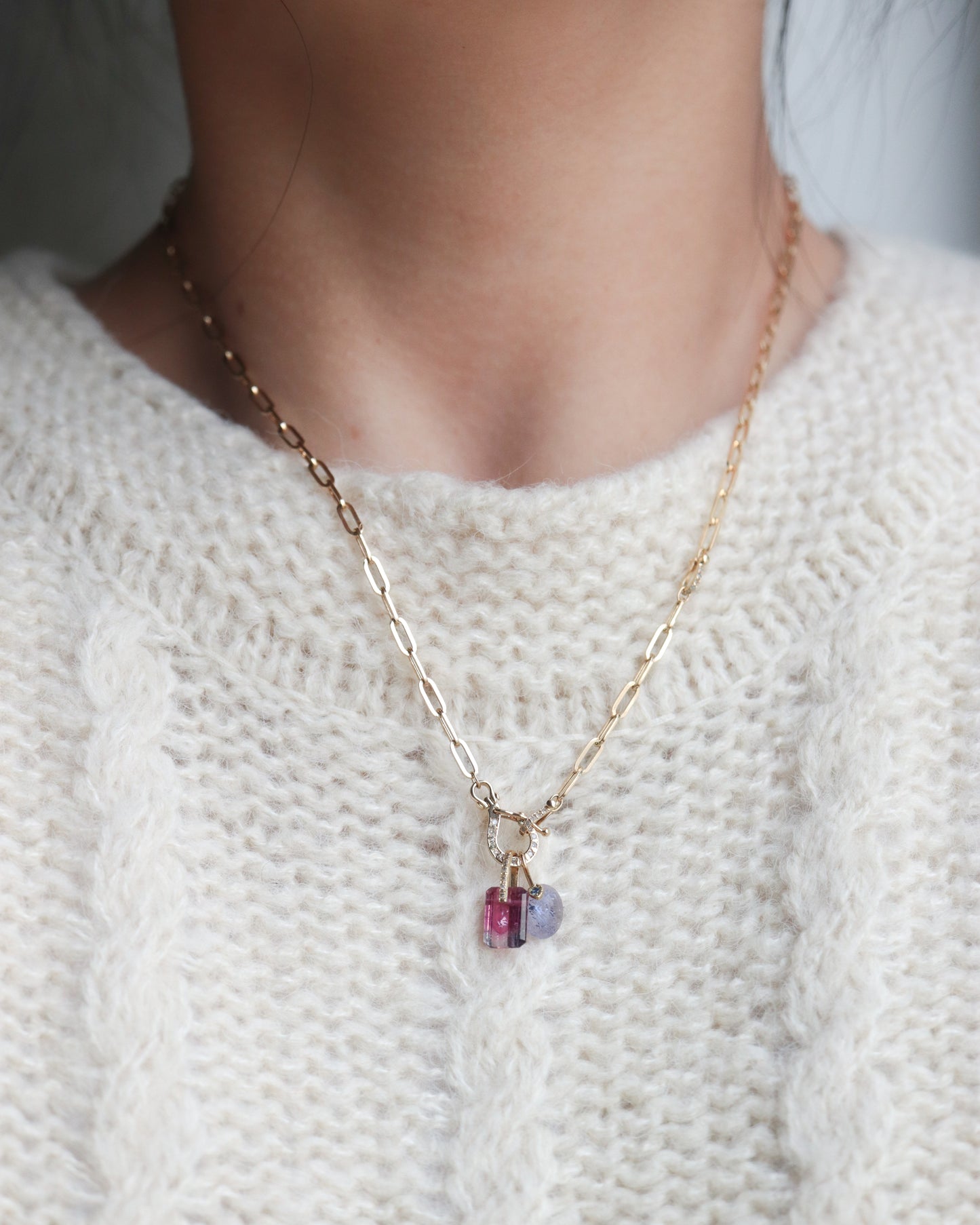 Flat Necklace - Tanzanite -