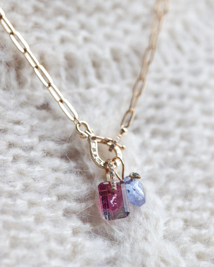 Flat Necklace - Tanzanite -