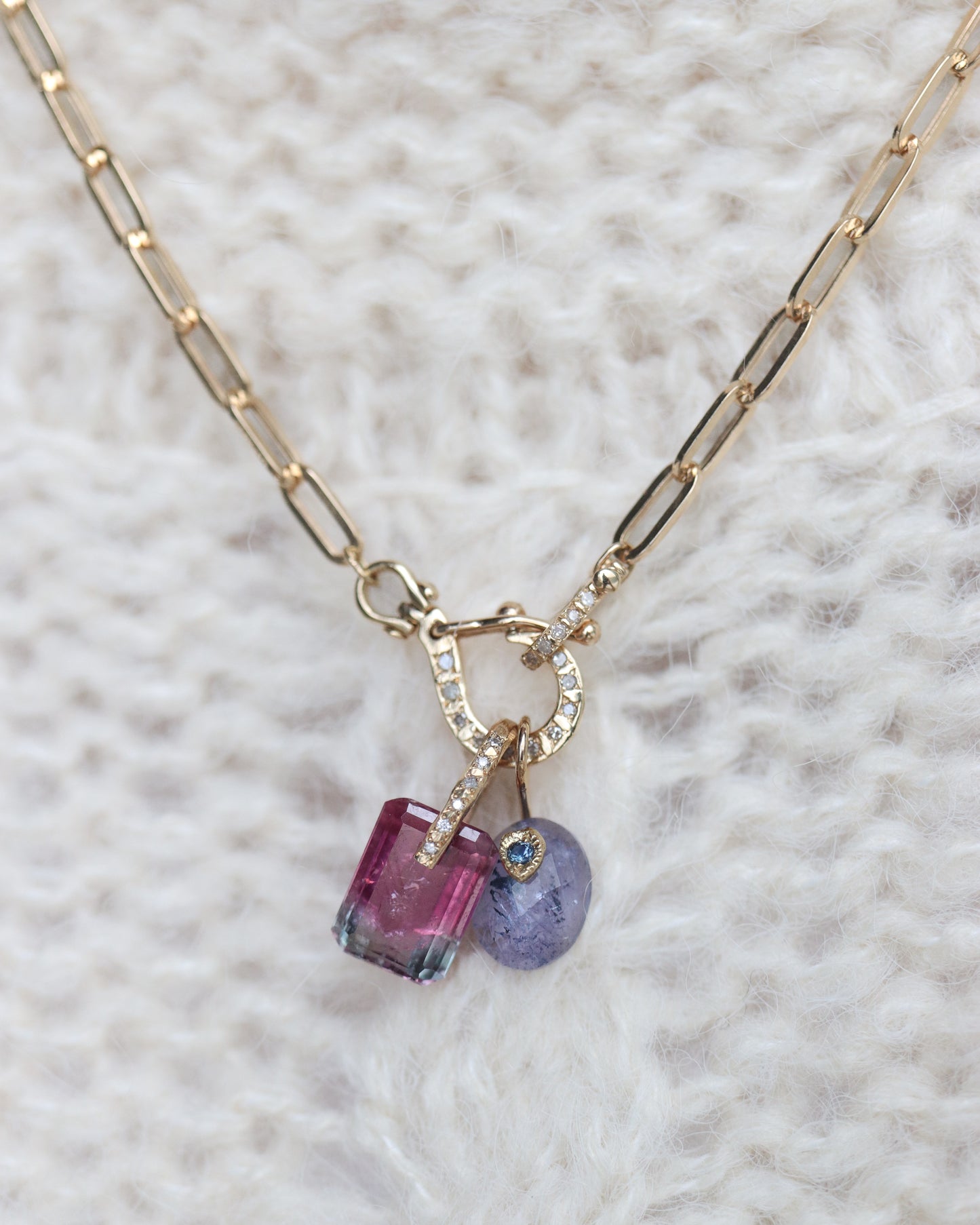 Flat Necklace - Tanzanite -