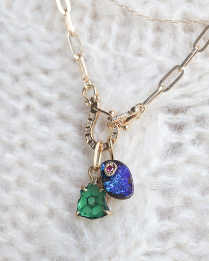 Flat Necklace - Boulder Opal -