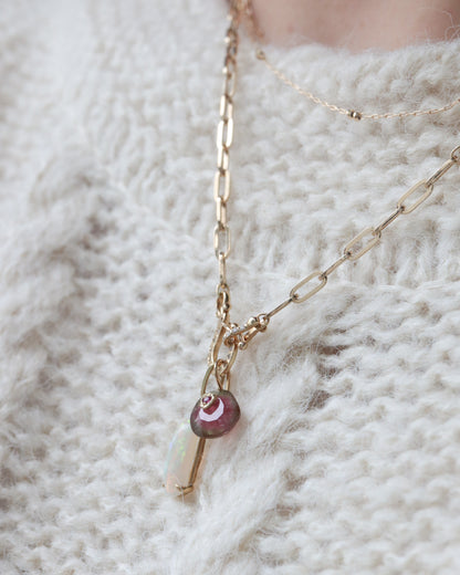 Flat Necklace - Bicolor Tourmaline -