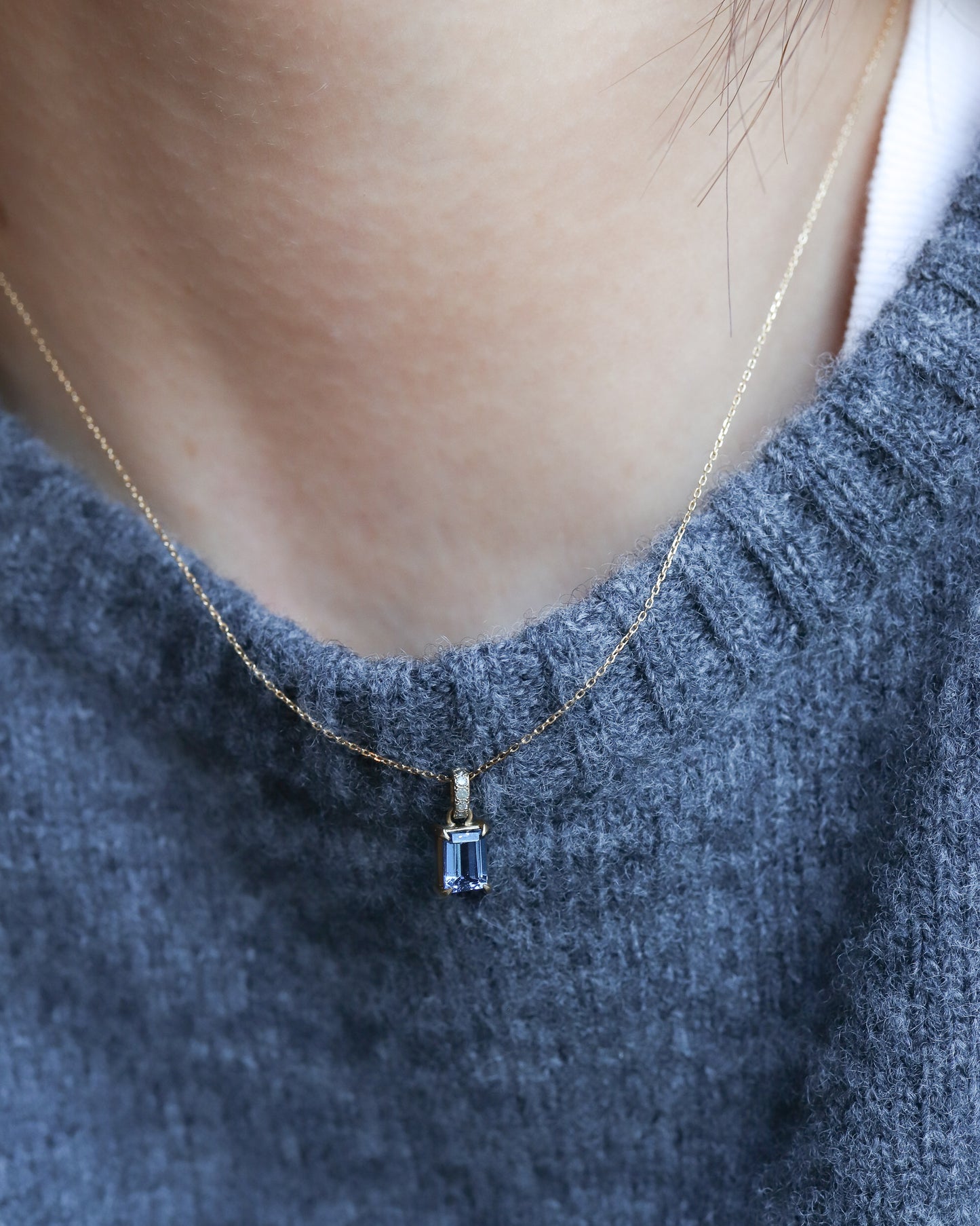 Prong Hibiki Necklace - Tanzanite -