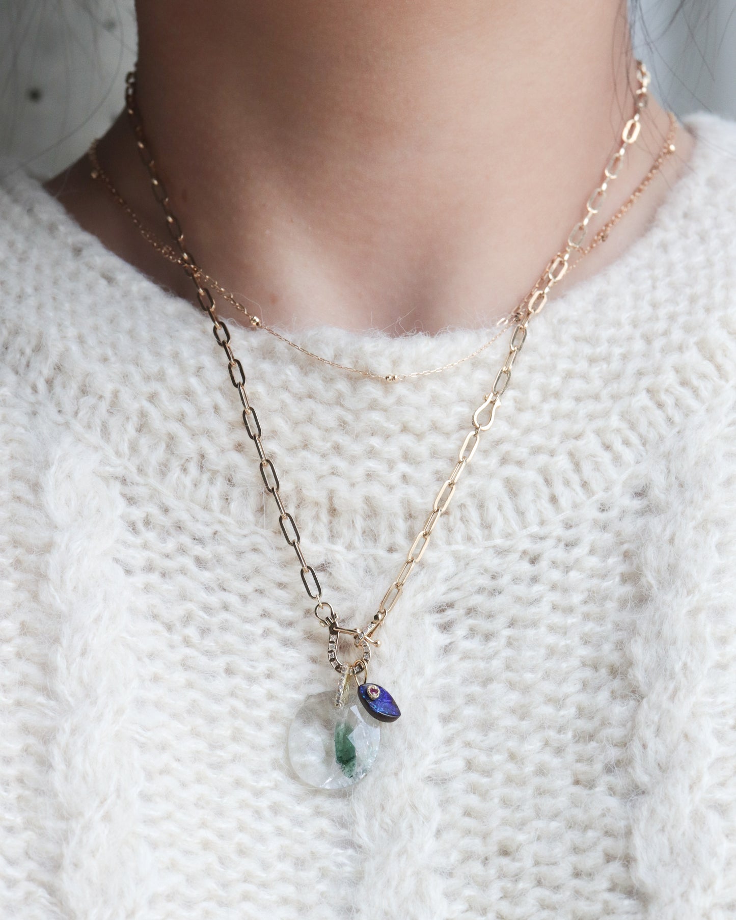 Flat Necklace - Boulder Opal -