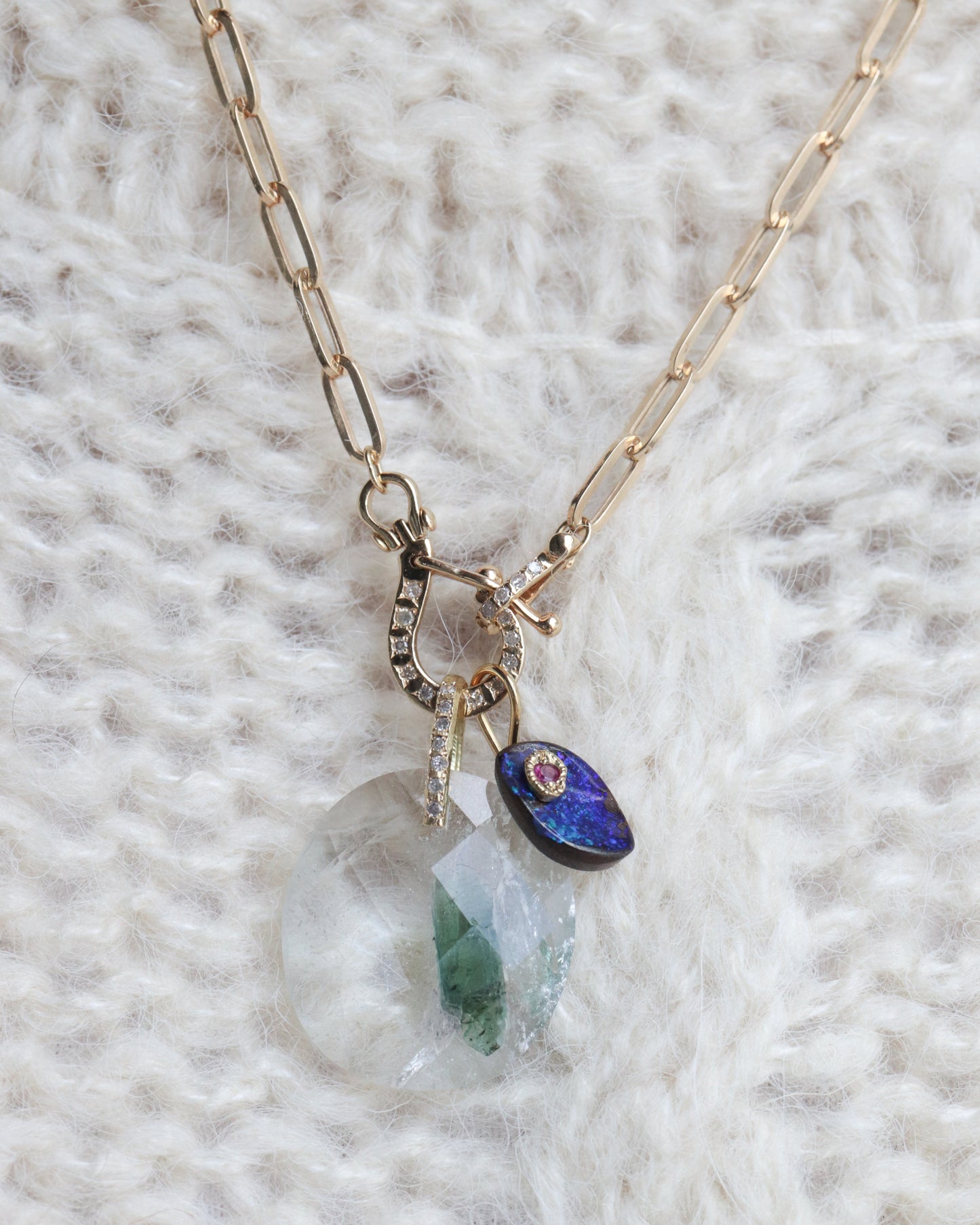 Hibiki Stone Necklace - Tourmaline In Quartz -