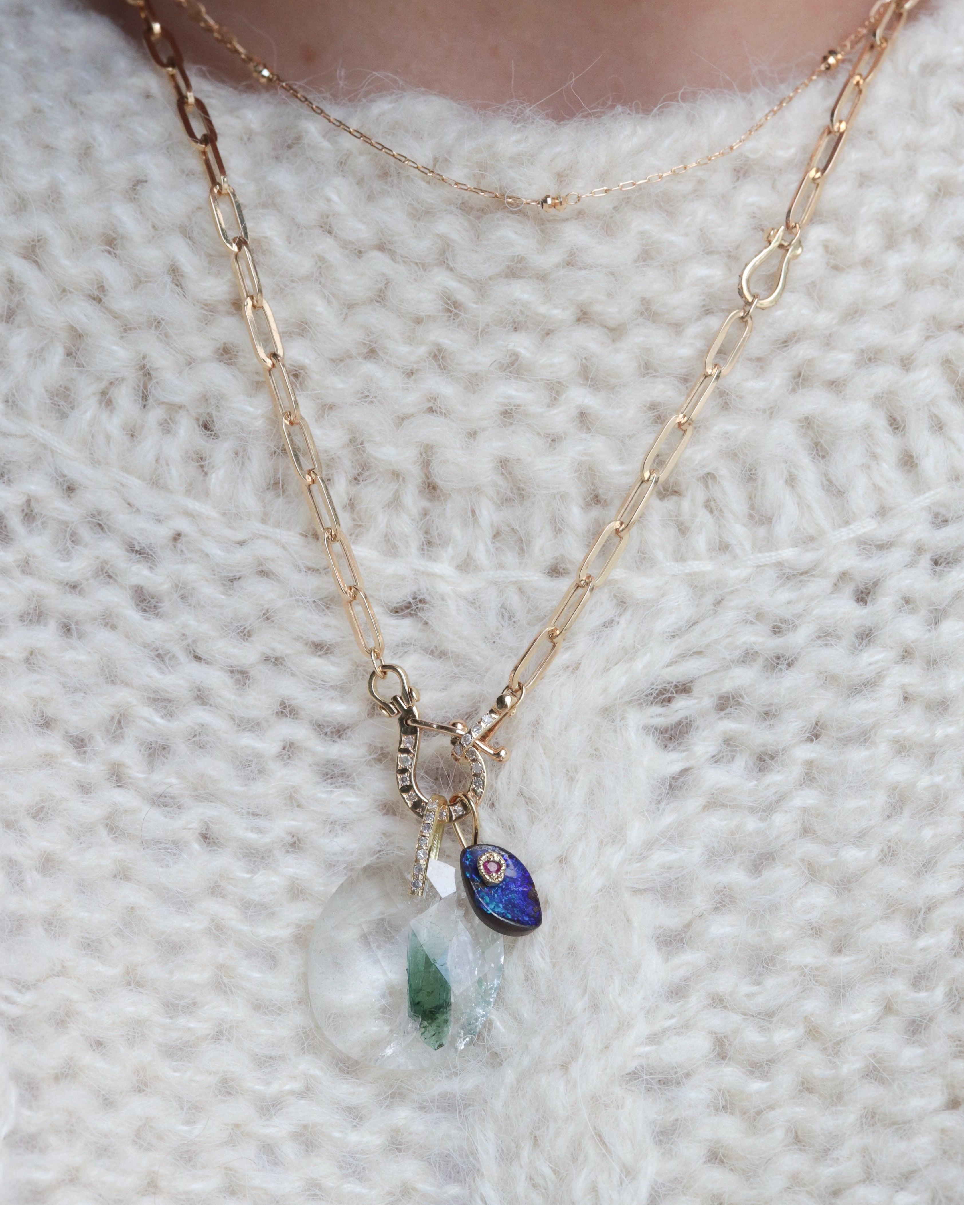 MONAKA Jewellrey ボルダーオパール ネックレス Flat Necklace - Boulder Opal - – MONAKA jewellery