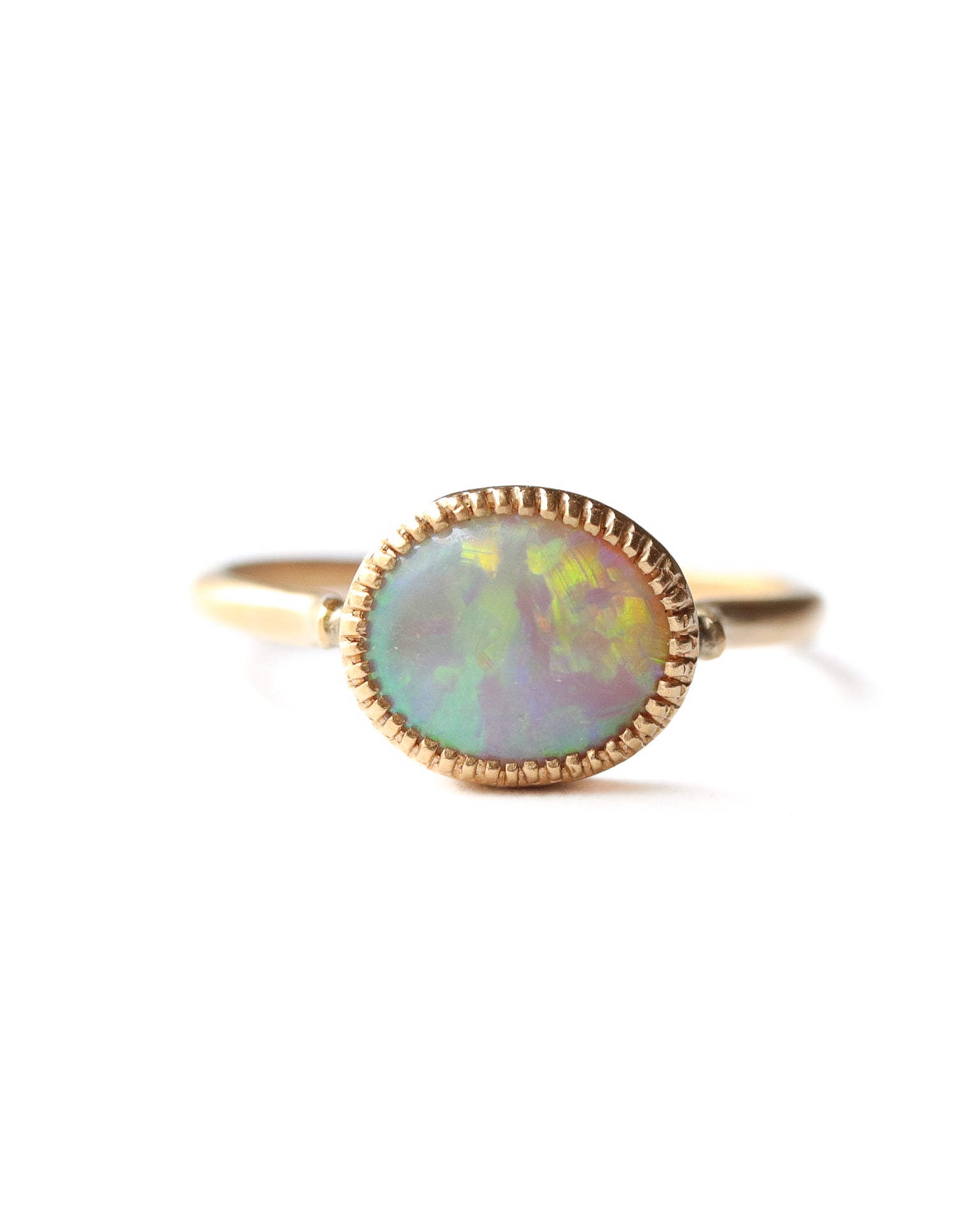 Milgrain Ring - Opal -