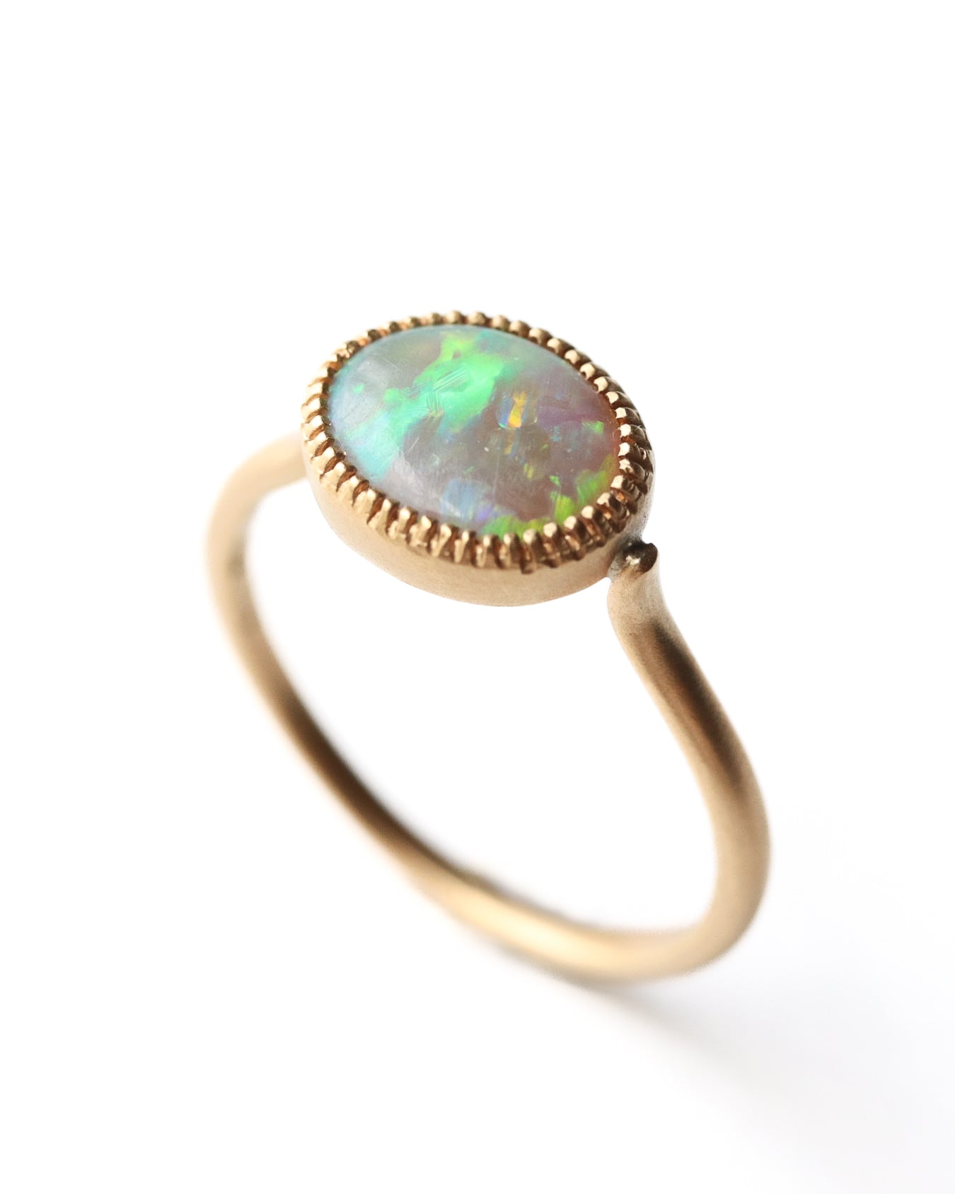 Milgrain Ring - Opal -