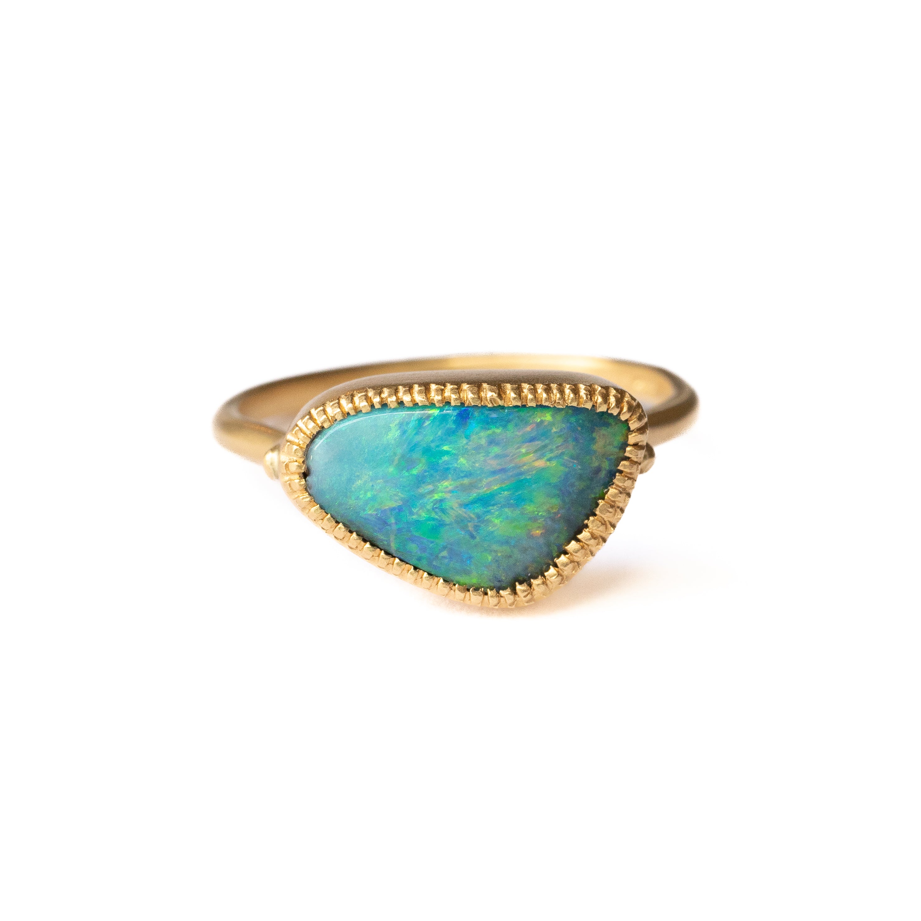 Milgrain Ring - Boulder Opal -