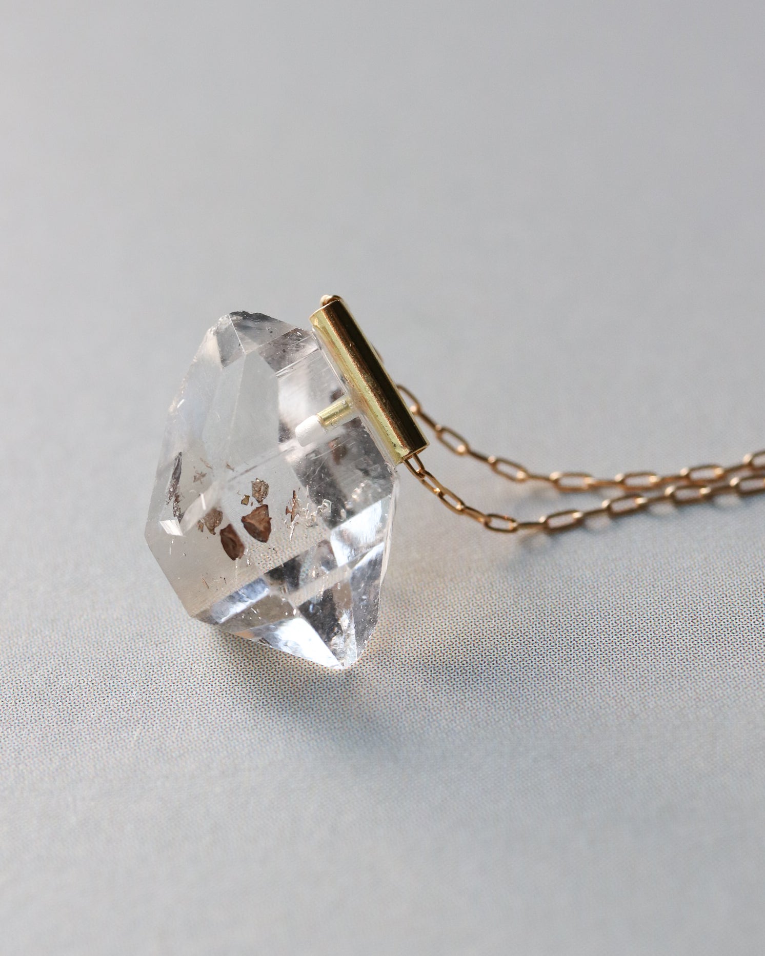 Pipe Pierced Earring - Diamond Quartz -
