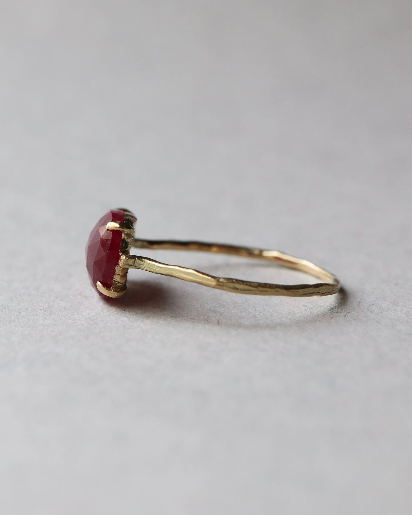 Flat Ring - Ruby -