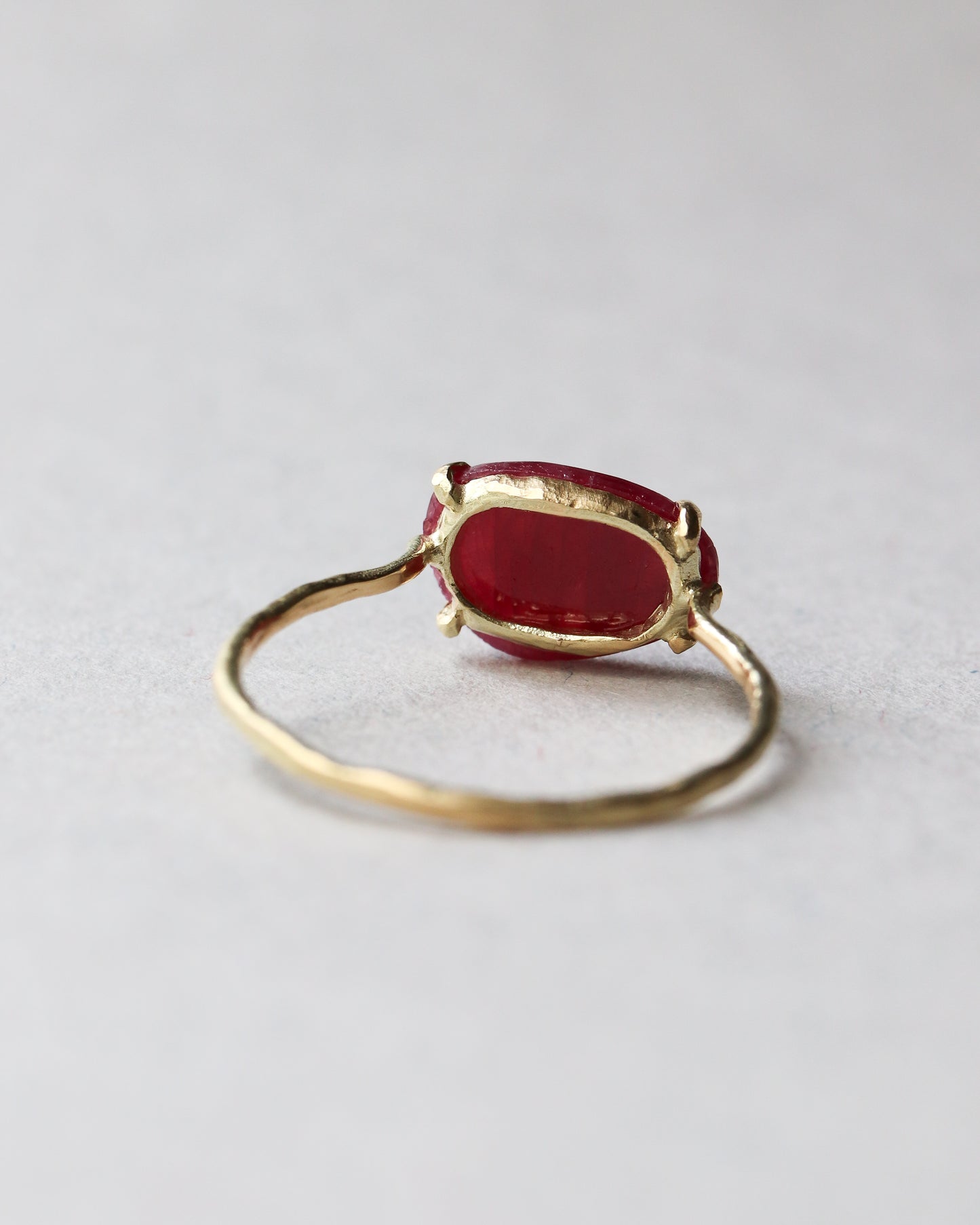 Flat Ring - Ruby -