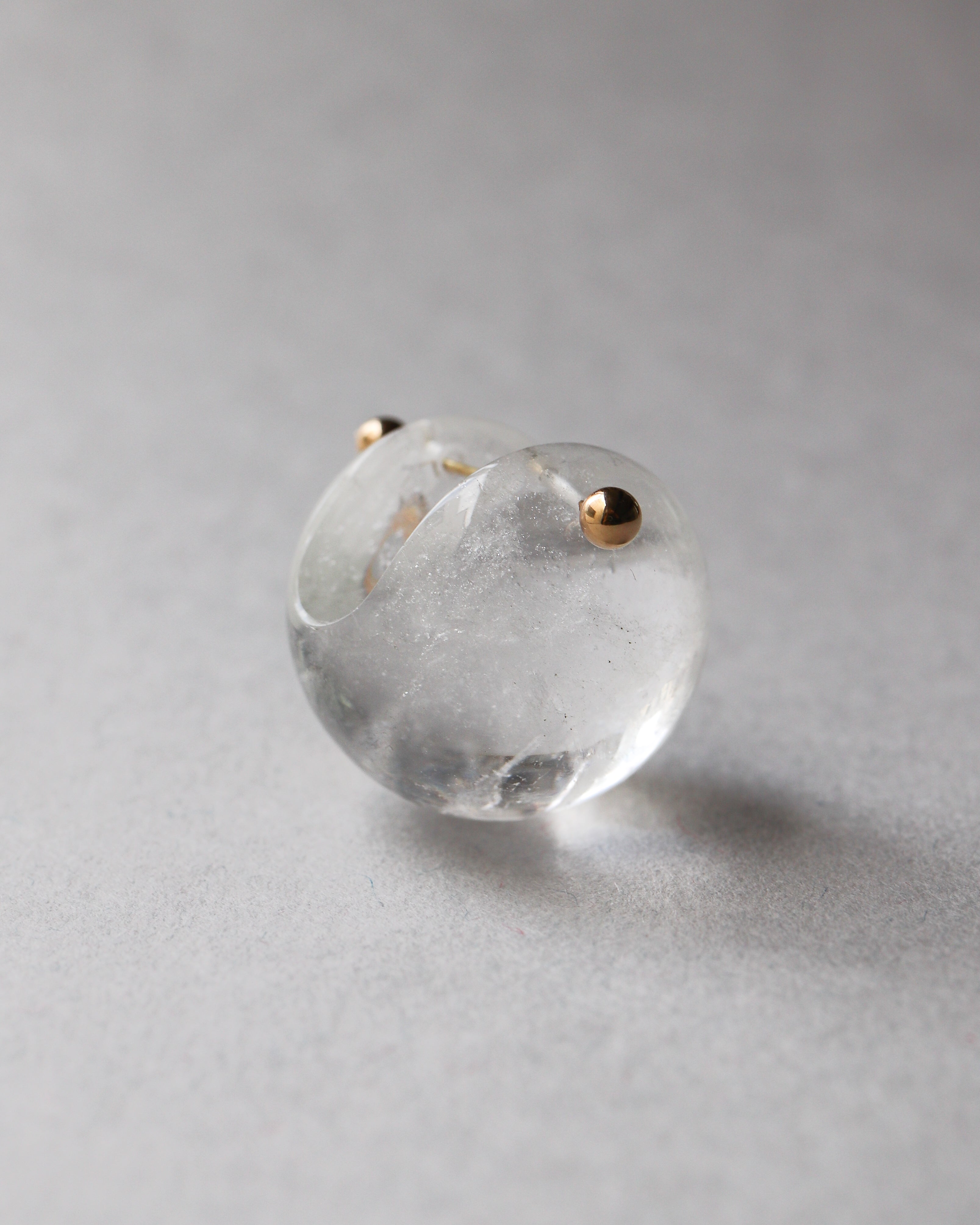 Rock Pierced Earrings - Quartz -
