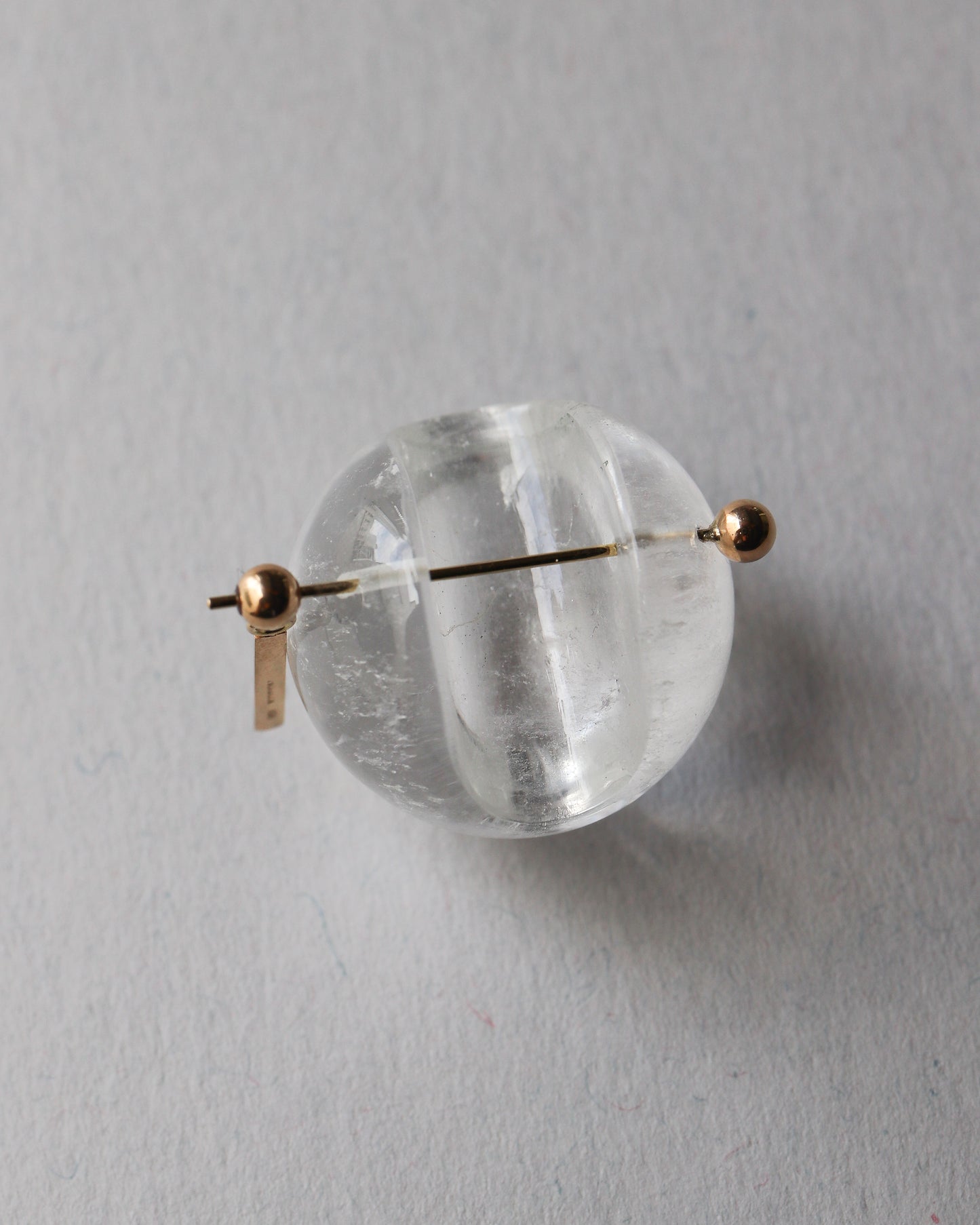 Rock Pierced Earring - Quartz -