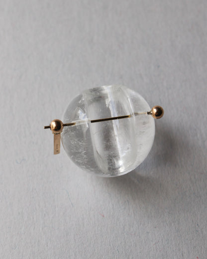 Rock Pierced Earring - Quartz -