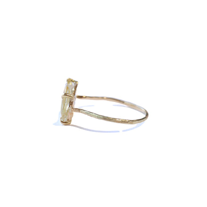 Flat Ring - Golden Rutilated Quartz -