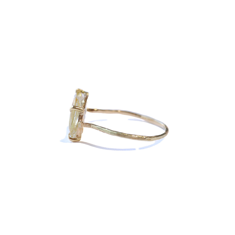 Flat Ring - Golden Rutilated Quartz -