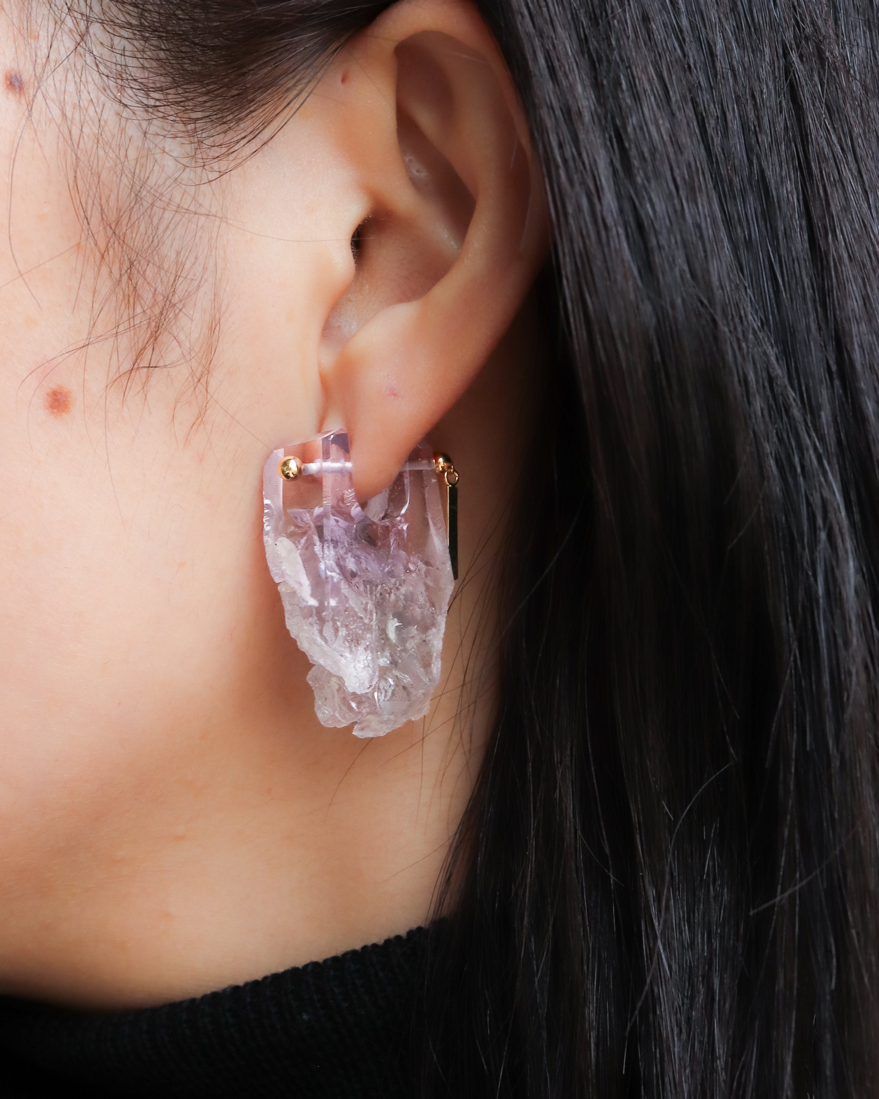 MONAKA ピアス Rock Pierced Earring Rock Pierced Earring - Amethyst - – MONAKA jewellery