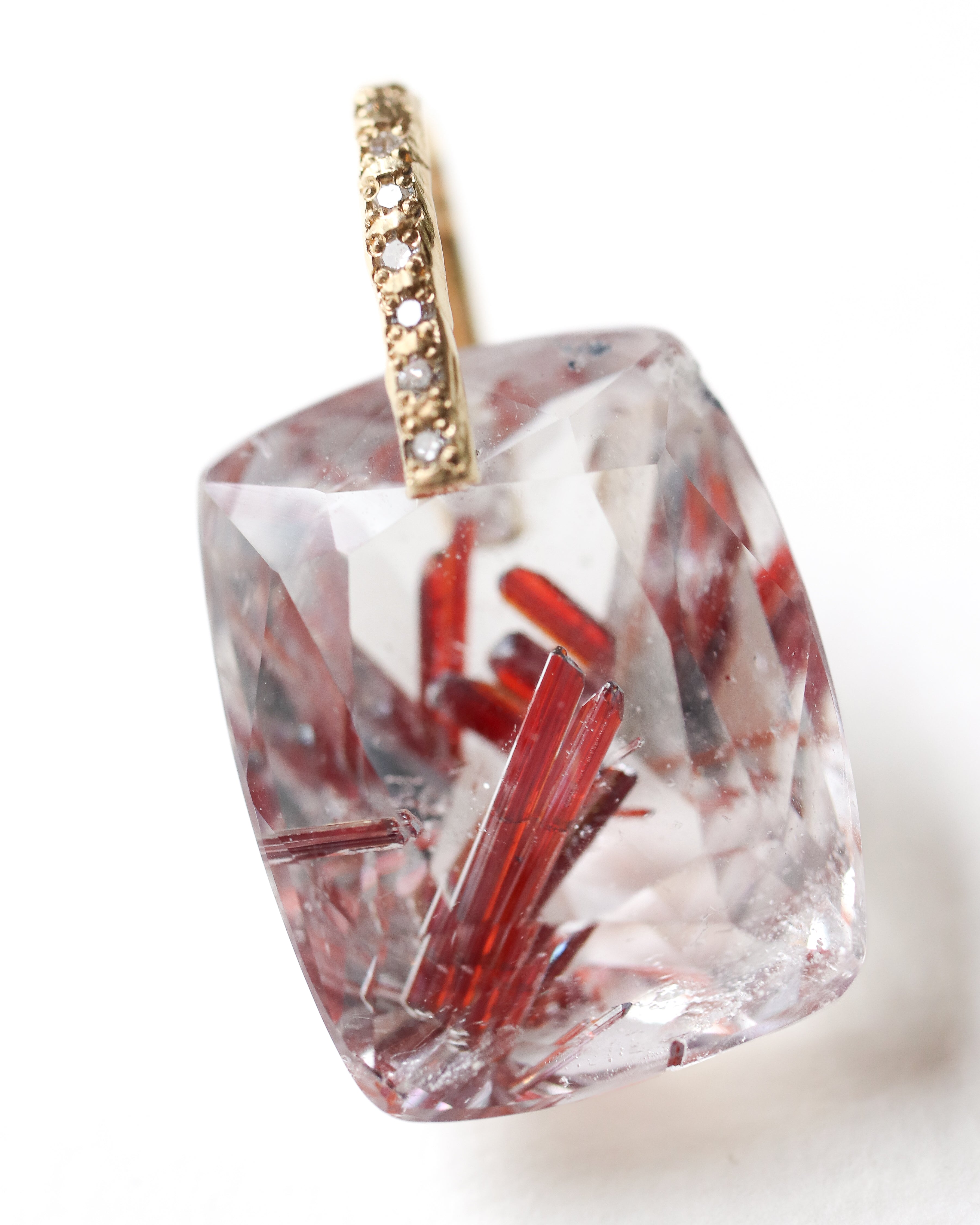 Hibiki Stone Necklace - Red Rutile -