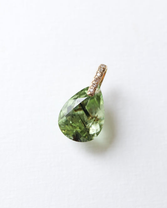 Hibiki Stone Necklace - Peridot Rutile -