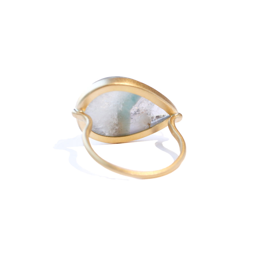 Collet Ring - Gilalite In Quartz -