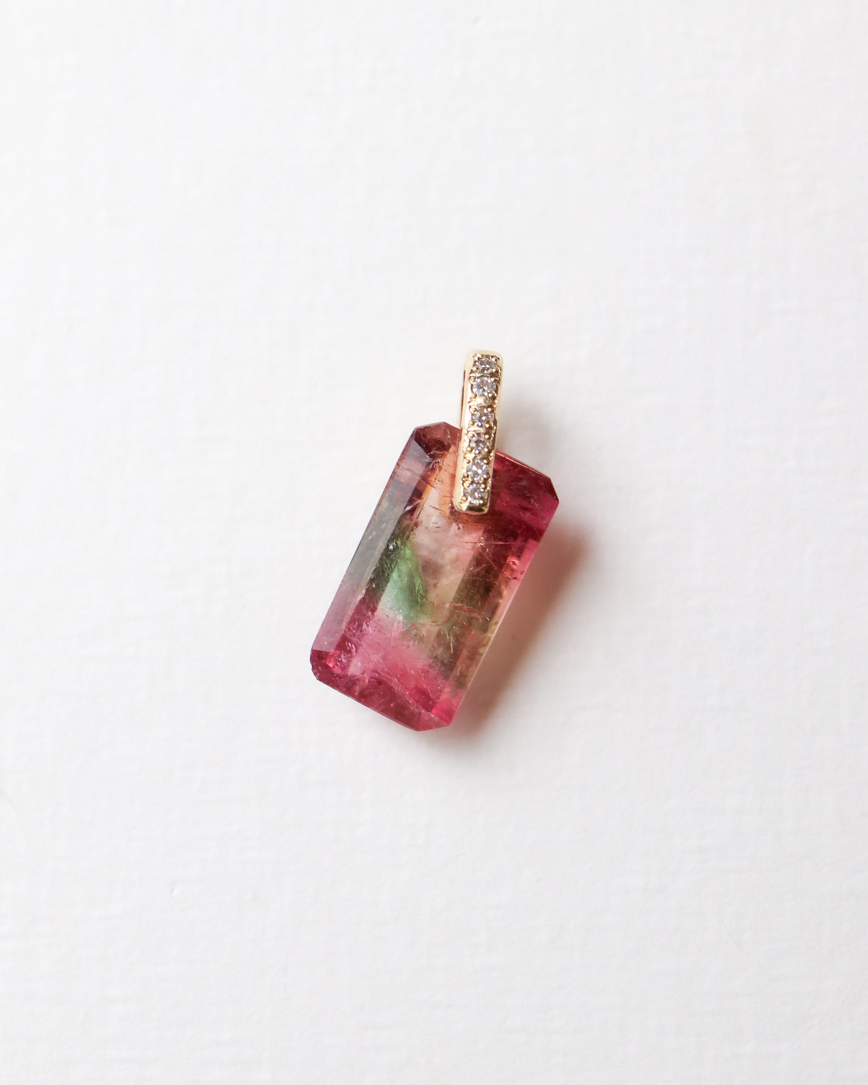 Hibiki Stone Necklace - Bicolor Tourmaline -