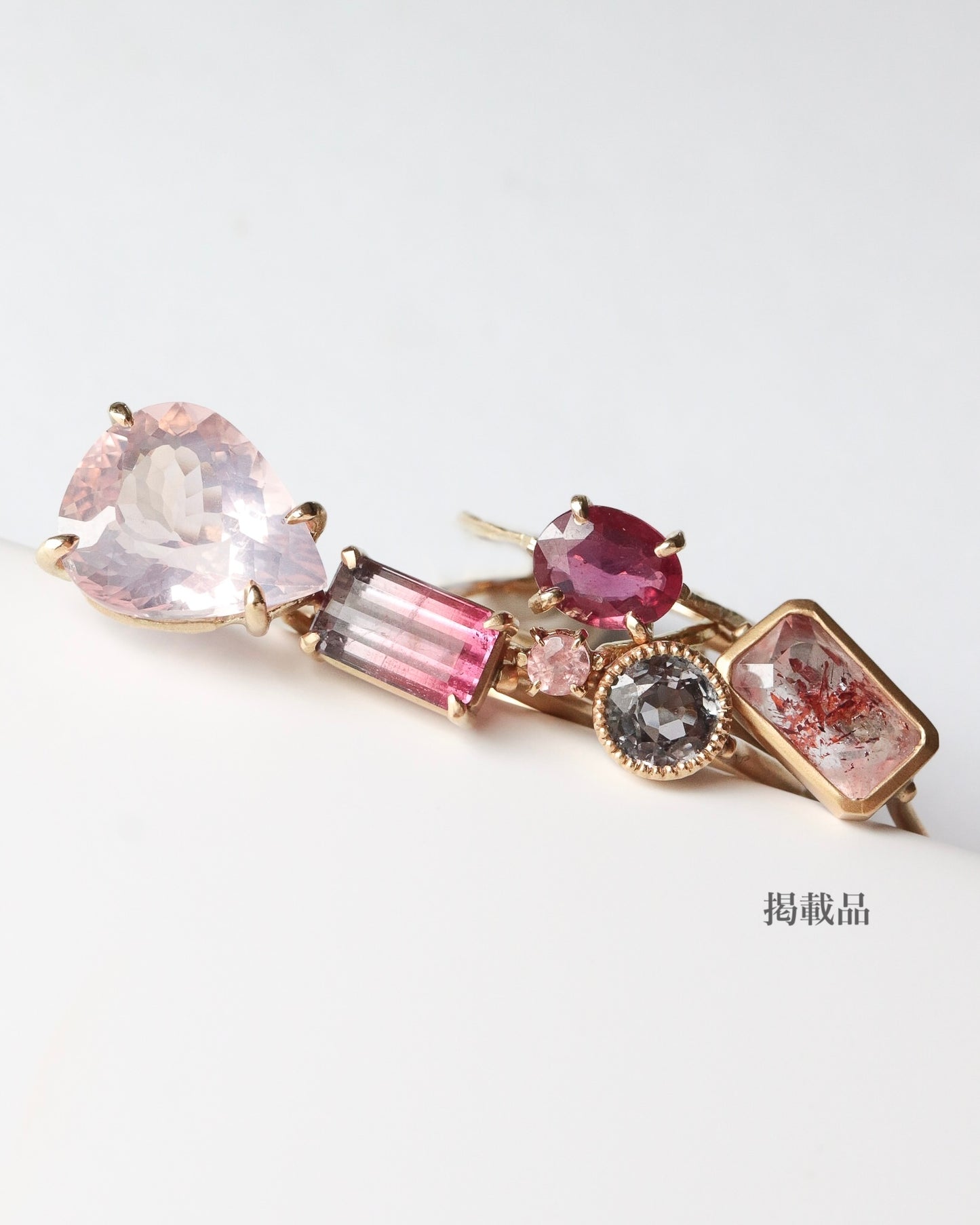 Collet Ring - Strawberry Quartz -